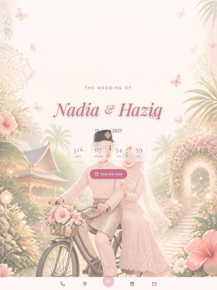 KadJemput wedding invitation preview